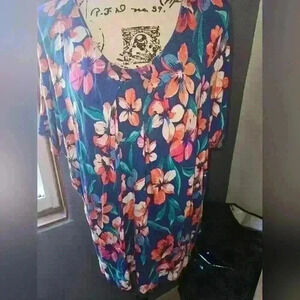 Bobeau Womans Floral Blouse Size 1x